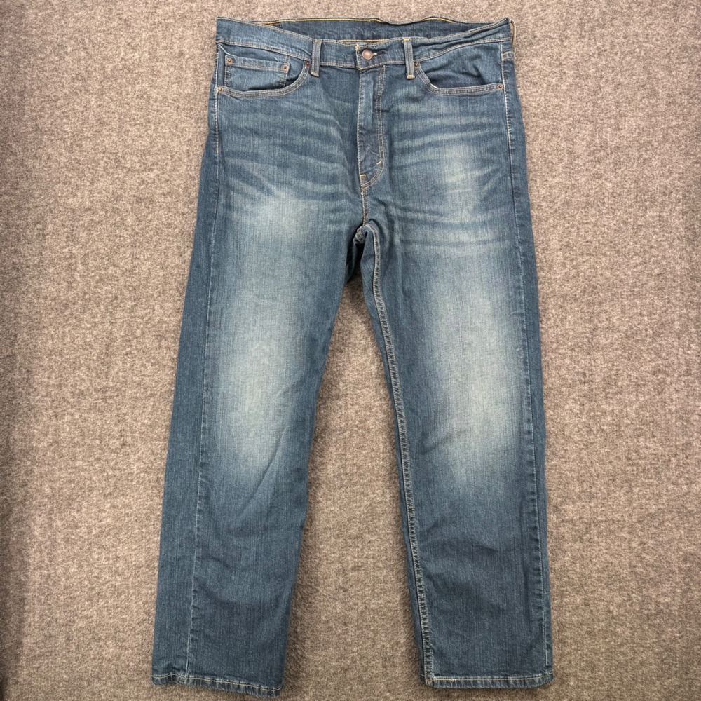 Levis 505 Regular Fit Mens Jeans 38x30 Medium Wash Blue Straight Leg Relaxed